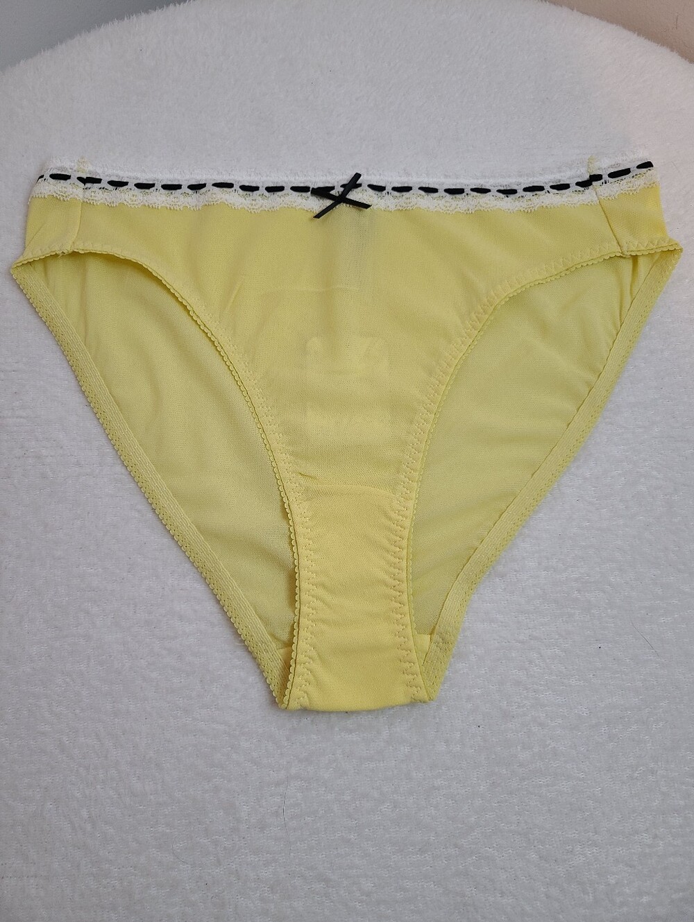 Free People So Sweet Sheer Mesh Ribbon Slot Bikini Panty Size Lg